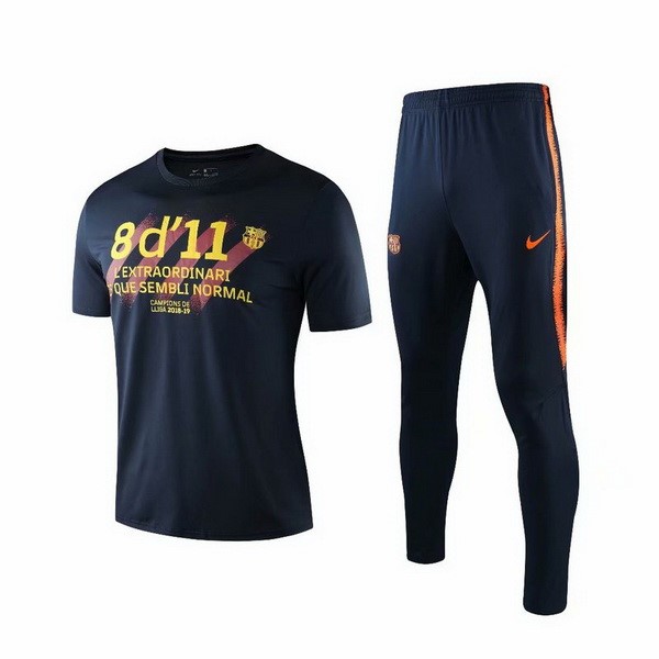 Entrenamiento Barcelona Conjunto Completo 2019-2020 Negro Amarillo